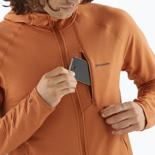 Bluza trekkingowa męska Salomon Sntial Lightwarm Hybrid sierra
