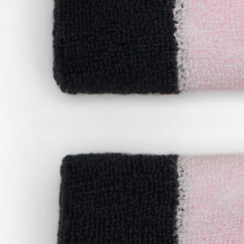 Frotki na nadgarstek Nike Swoosh Doublewide Wristbands 2 szt. pink foam/coconut milk/black