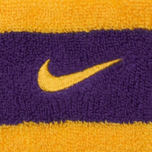 Frotki na nadgarstek Nike Swoosh Wristbands university gold/court purple/university gold