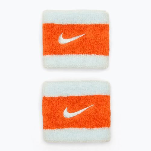 Frotki na nadgarstek Nike Swoosh Wristbands glacier blue/safety orange/glacier blue
