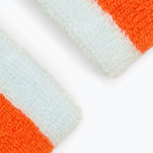 Frotki na nadgarstek Nike Swoosh Wristbands glacier blue/safety orange/glacier blue