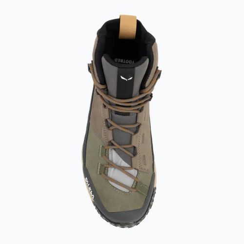 Buty trekkingowe męskie Salewa Puez Leather Mid Ptx bungee cord/onyx