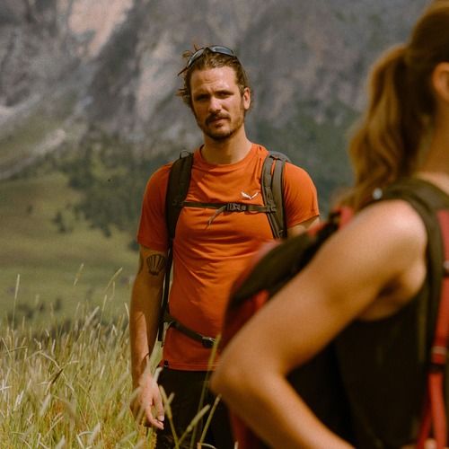 Koszulka trekkingowa męska Salewa Puez Dry bombay brown