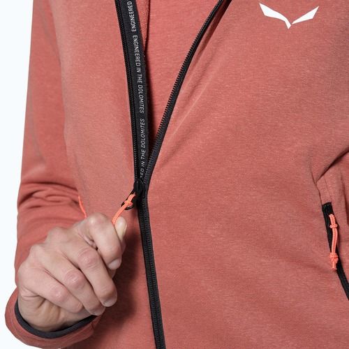 Bluza trekkingowa damska Salewa Agner Hemp 2 Hooded etruscan red