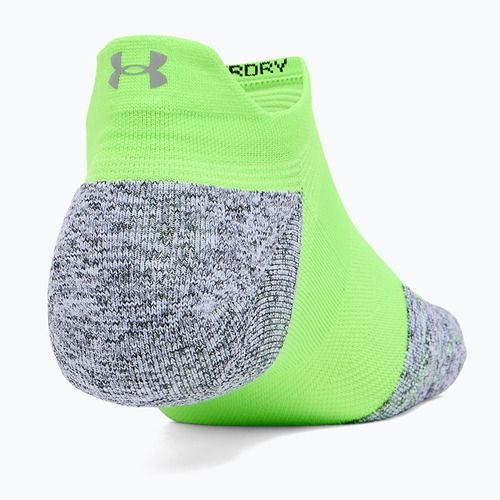 Skarpety Under Armour Dry Run Cushion No Show Tab hyper green/hyper green/reflective