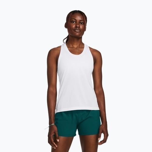 Koszulka do biegania damska Under Armour Launch Singlet white/reflective