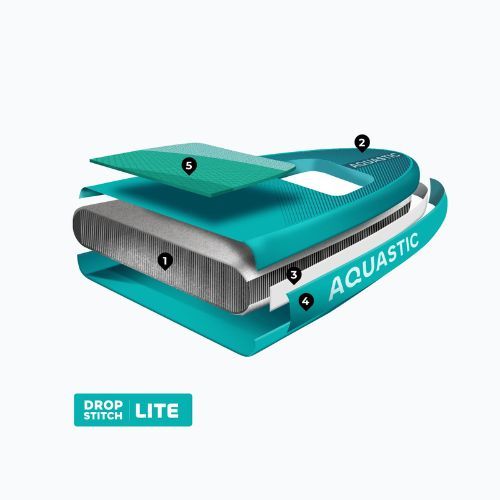 Zestaw deska SUP pompowana AQUASTIC Vista 11'2" zielony