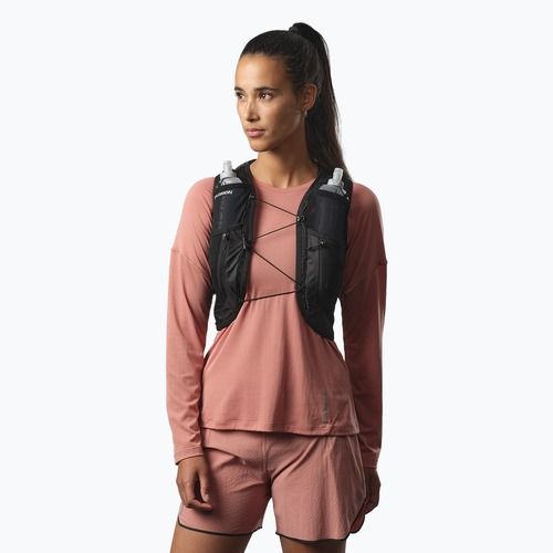 Kamizelka do biegania damska Salomon Active Skin 12 Set black/metal