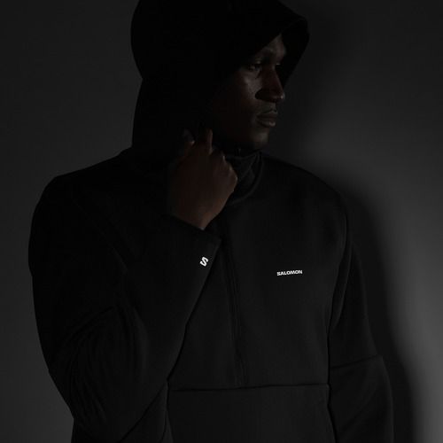 Bluza męska Salomon SHAKEout Half Zip Hooded deep black