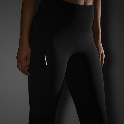 Legginsy do biegania damskie Salomon SHAKEout Core 28" deep black