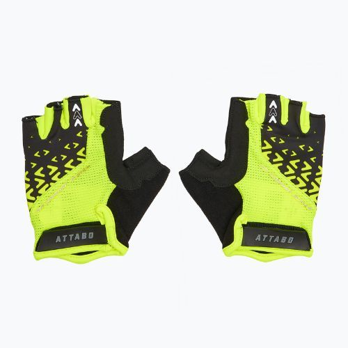 Rękawiczki rowerowe ATTABO Vito gel shock proof limonka/czarny