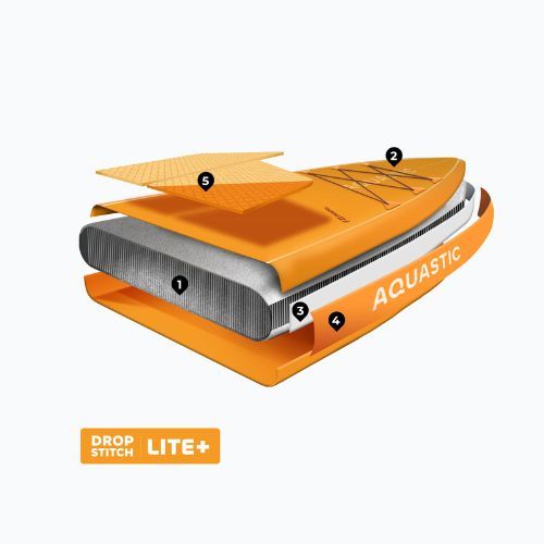 Deska SUP AQUASTIC Touring 12'6" pomarańczowy