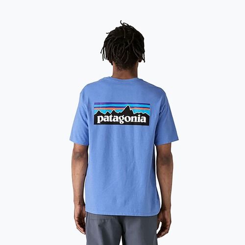 Koszulka męska Patagonia P-6 Logo Responsibili-Tee abundant blue