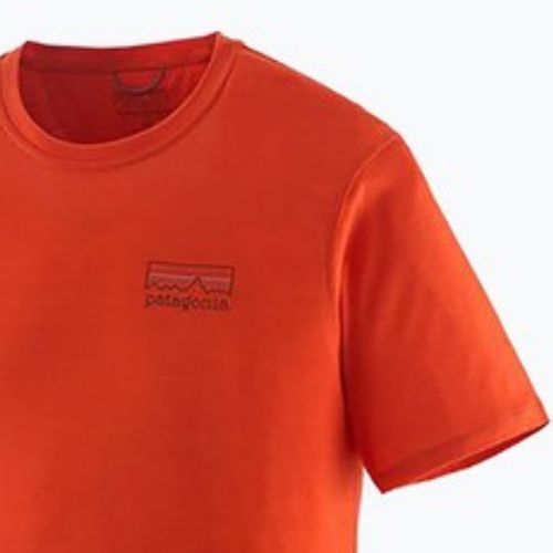Koszulka męska Patagonia Cap Cool Merino Blend Graphic Shirt fitz roy strata/pollinator orange