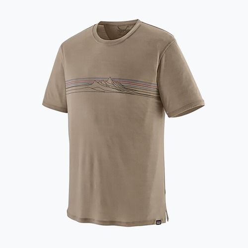 Koszulka męska Patagonia Cap Cool Merino Blend Graphic Shirt strata stripe/seabird grey