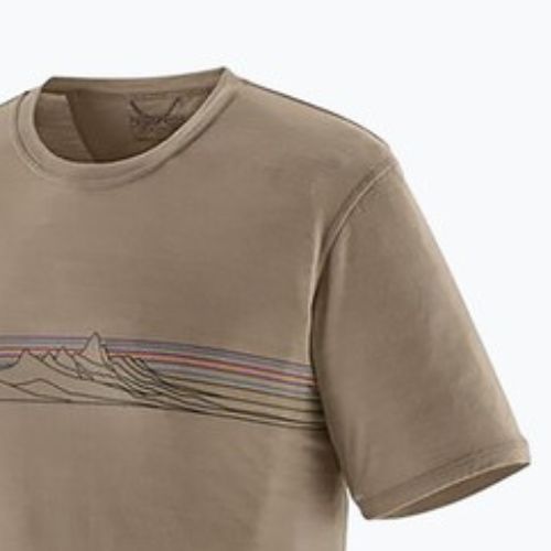 Koszulka męska Patagonia Cap Cool Merino Blend Graphic Shirt strata stripe/seabird grey