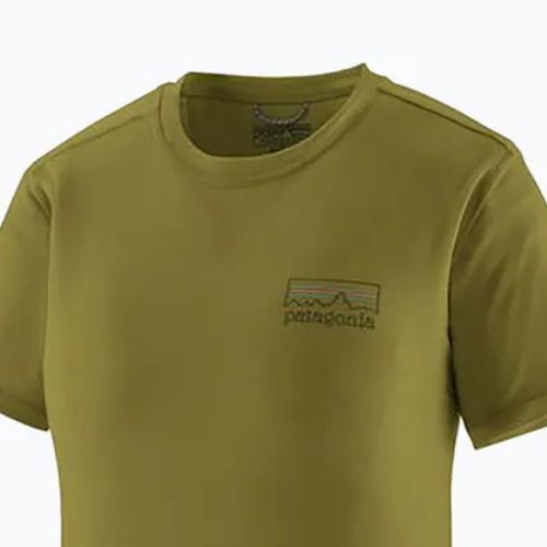 Koszulka damska Patagonia Cap Cool Merino Blend Graphic Shirt fitz roy strata: rinsed green