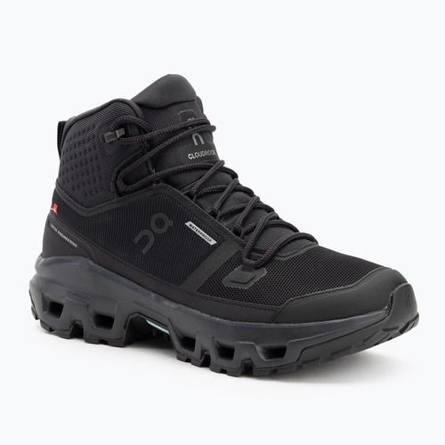 Buty męskie On Cloudrock Mid Waterproof black/black
