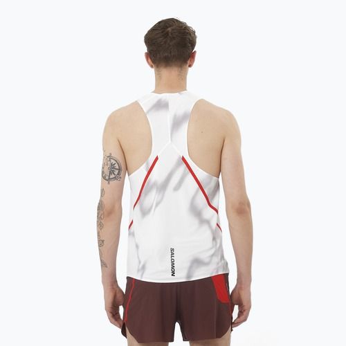 Koszulka do biegania męska Salomon S/Lab Speed Singlet white/andorra