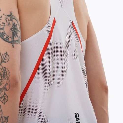 Koszulka do biegania męska Salomon S/Lab Speed Singlet white/andorra
