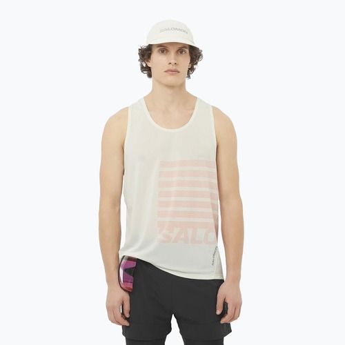 Koszulka do biegania męska Salomon Sense Aero Singlet GFX icicle