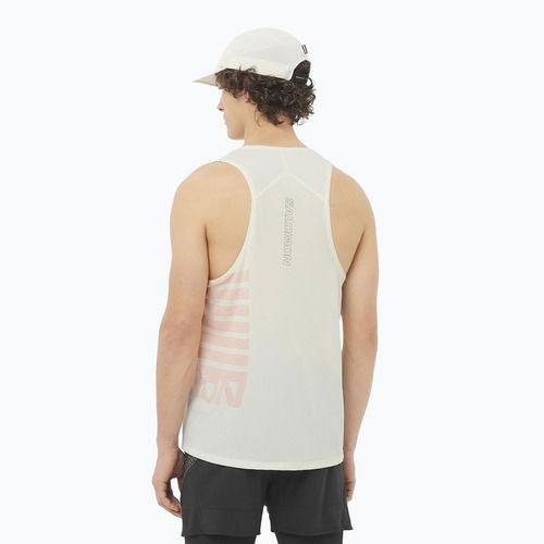 Koszulka do biegania męska Salomon Sense Aero Singlet GFX icicle