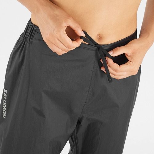Spodnie do biegania Salomon Bonatti Waterproof deep black