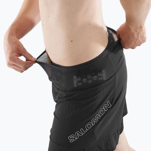 Spodenki do biegania męskie Salomon Sense 2IN1 deep black