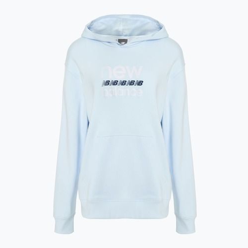 Bluza damska New Balance Sport Graphic French Terry Hoodie ice blue