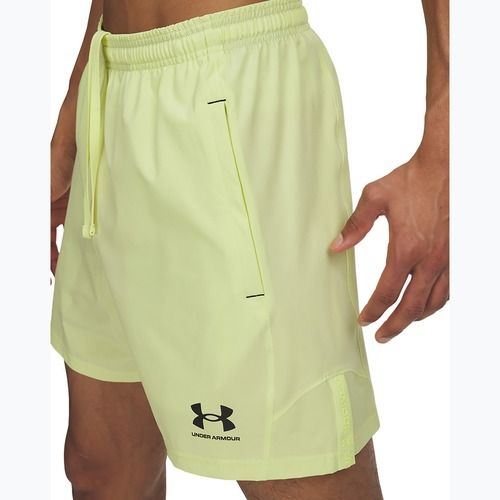 Spodenki piłkarskie męskie Under Armour Challenger Pro Woven sonic yellow/black