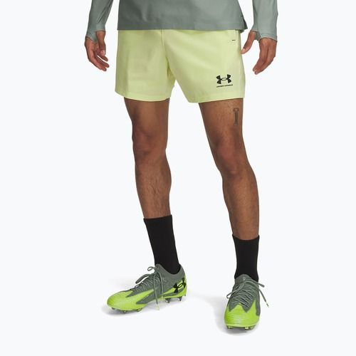 Spodenki piłkarskie męskie Under Armour Challenger Pro Woven sonic yellow/black