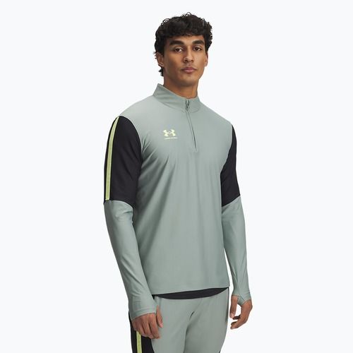 Bluza piłkarska męska Under Armour Challenger Pro 1/4 Zip silica green/black/sonic yellow
