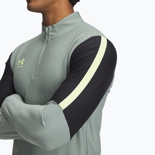Bluza piłkarska męska Under Armour Challenger Pro 1/4 Zip silica green/black/sonic yellow
