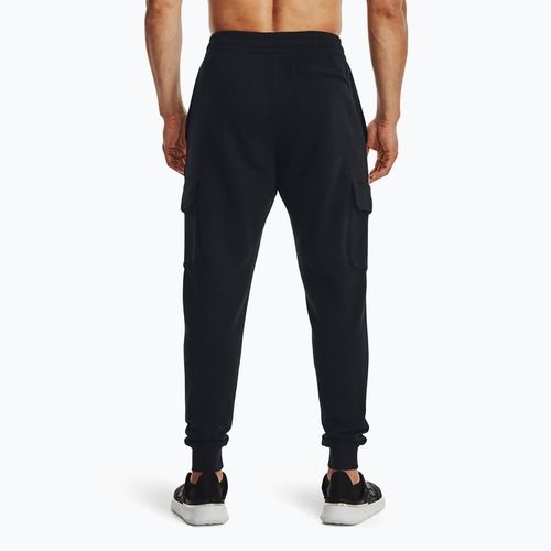 Spodnie męskie Under Armour Rival Fleece Cargo Jogger black/white
