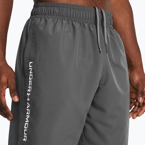 Spodenki treningowe męskie Under Armour Woven Wordmark castlerock/white