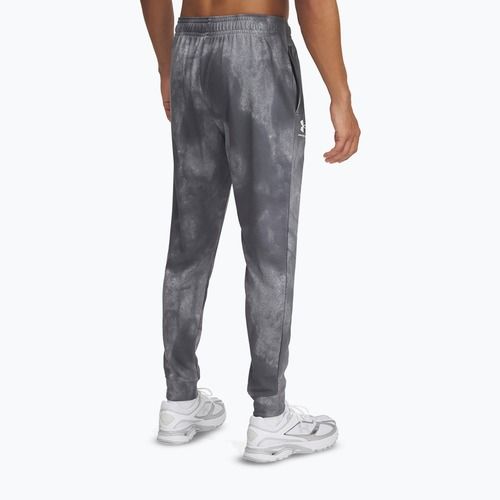 Spodnie męskie Under Armour Rival Terry Printed Jogger castlerock/onyx white