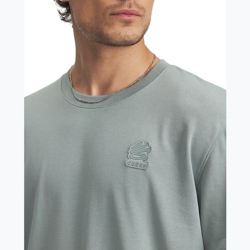 Koszulka koszykarska męska Under Armour Curry Heavyweight Trend Tee silica green/silica green