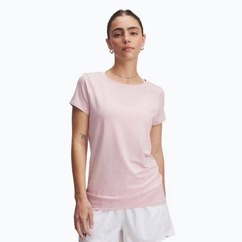 Koszulka treningowa damska Under Armour Heat Gear Armour prime pink/white