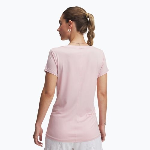 Koszulka treningowa damska Under Armour Heat Gear Armour prime pink/white