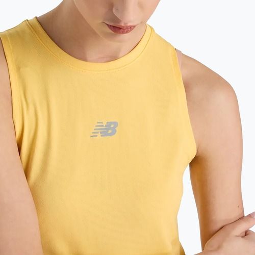 Koszulka do biegania damska New Balance Jacquard Slim Tank clementine