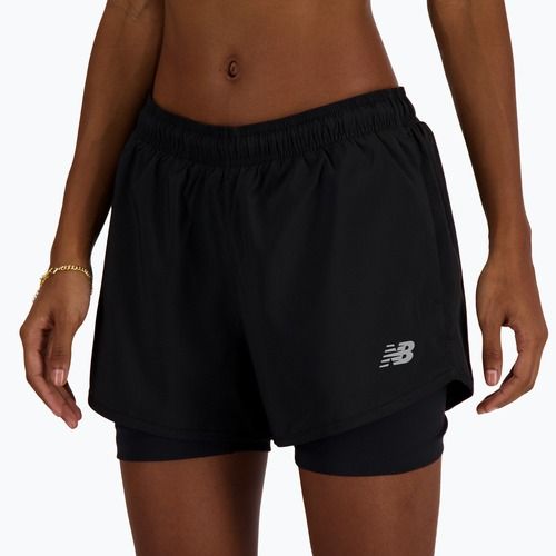 Spodenki do biegania damskie New Balance Sport Essentials 2IN1 black