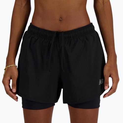 Spodenki do biegania damskie New Balance Sport Essentials 2IN1 black