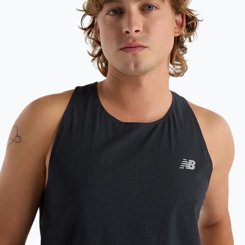 Koszulka do biegania męska New Balance Race Day Ultra Light Singlet black