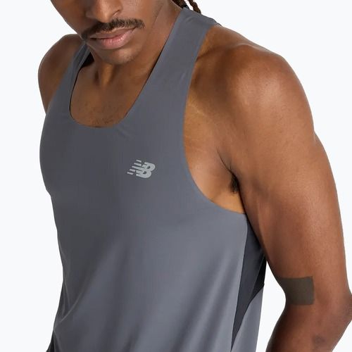 Koszulka do biegania męska New Balance Race Day Tank graphite