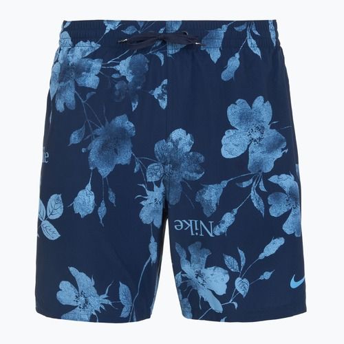 Szorty kąpielowe męskie Nike Fine Floral 7" Volley midnight navy