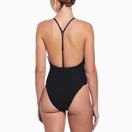 Strój pływacki jednoczęściowy damski Nike Swoosh Link Y-Back black