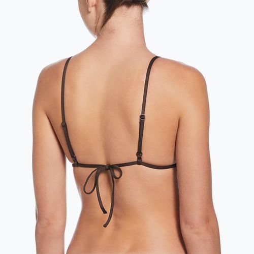 Góra od stroju pływackiego Nike Essential Triangle Bikini baroque brown