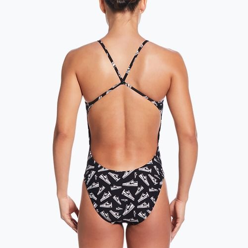 Strój pływacki jednoczęściowy damski Nike Hydrastrong Cutout jet black