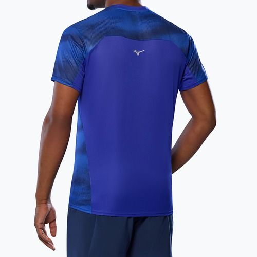 Koszulka do biegania męska Mizuno DryAeroFlow Graphic Tee reflex blue