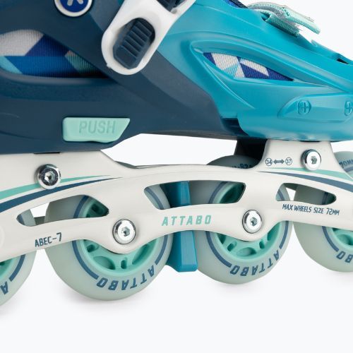 Łyżworolki dziecięce ATTABO 2 w 1  Flashled regulowane niebieski